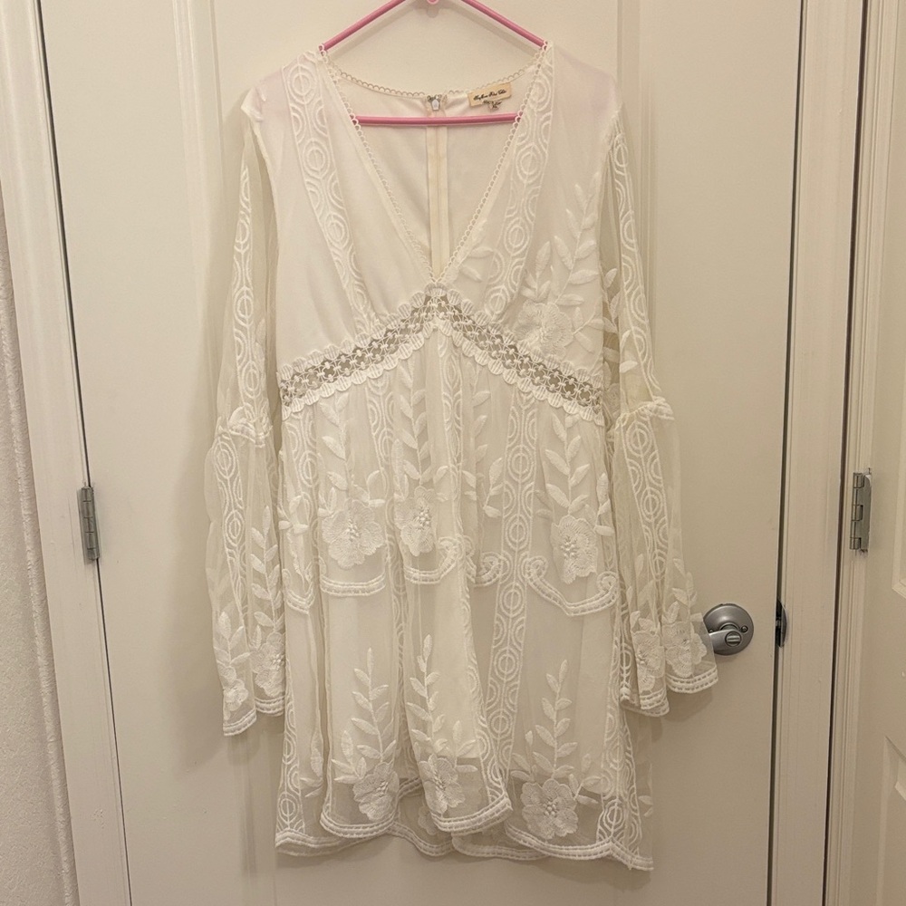 Southern Fried Chics white lace dress